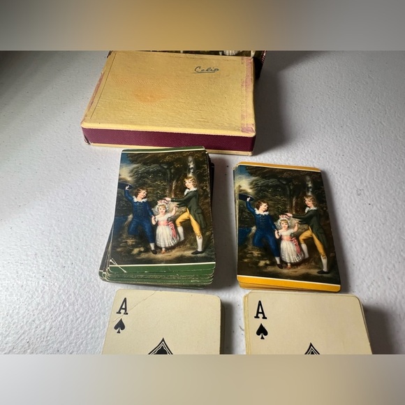 VTG Playing Cards Victorian Children 2 Decks A Western Product USA - Picture 12 of 12